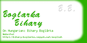 boglarka bihary business card